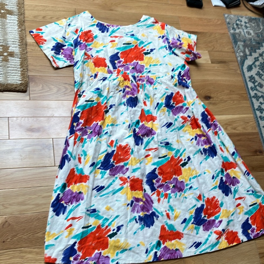 Handmade vintage plus painterly floral  Women's Skirt Set 1X